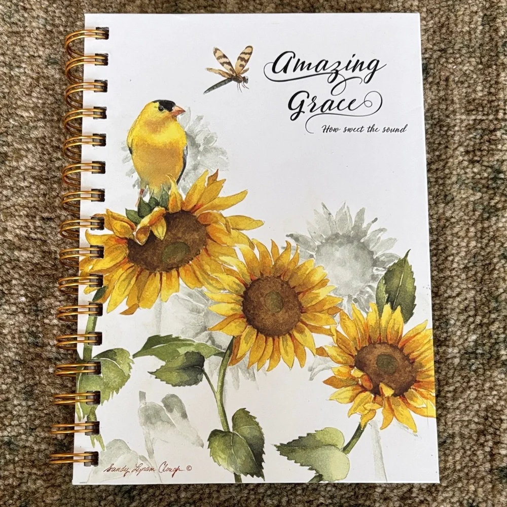 NWT Amazing Grace Sunflower Spiral Notebook